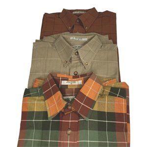 Orvis Sporting Traditions “Lot Of 3” Long Sleeve Shirts Sz Medium 100% Cotton